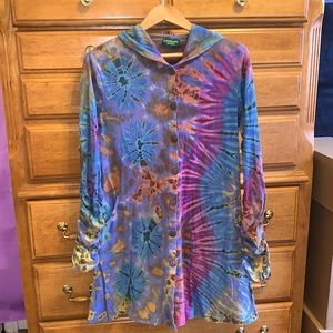 Kathmandu Imports Tye Dye Hooded Duster - SM/MED